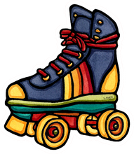 Load image into Gallery viewer, ST396: Roller Skate Sticker - Pack of 12