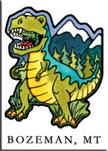Load image into Gallery viewer, Name Dropped Magnet - T-Rex (White)