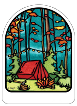 Load image into Gallery viewer, Name Dropped Sticker - Tent