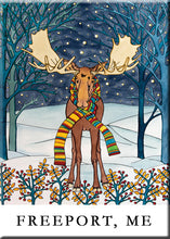Load image into Gallery viewer, Name Dropped Magnet - Winter Moose
