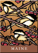 Load image into Gallery viewer, Name Dropped Magnet - Three Chickadees