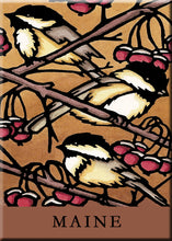 Load image into Gallery viewer, Name Dropped Magnet - Three Chickadees