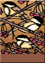 Load image into Gallery viewer, Name Dropped Magnet - Three Chickadees