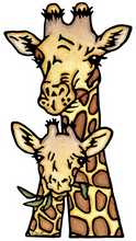Load image into Gallery viewer, ST430: Giraffes Sticker - Pack of 12
