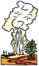 Load image into Gallery viewer, ST468: Old Faithful Geyser Sticker - Pack of 12
