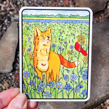 Load image into Gallery viewer, ST470: Fox &amp; Friend Sticker - Pack of 12
