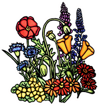 Load image into Gallery viewer, ST433: The Wild Ones Flower Sticker - Pack of 12
