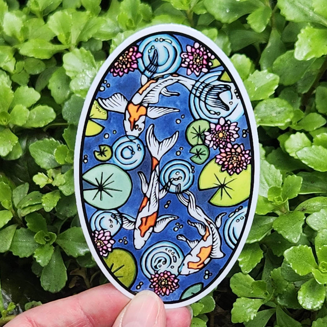 ST405: Koi Pond Sticker - Pack of 12