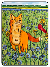 Load image into Gallery viewer, ST470: Fox &amp; Friend Sticker - Pack of 12
