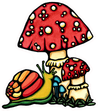Load image into Gallery viewer, ST404: Mushroom Sticker - Pack of 12
