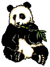 Load image into Gallery viewer, ST417: Panda Sticker - Pack of 12
