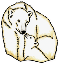 Load image into Gallery viewer, ST431: Polar Bears Sticker - Pack of 12
