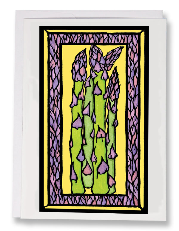 ARC-SA039 Greeting Card Asparagus - Pack of 12