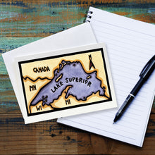 Load image into Gallery viewer, SA059: Lake Superior Map - Pack of 6

