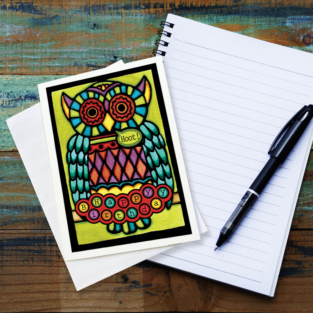 SA161: Birthday Owl - Pack of 6