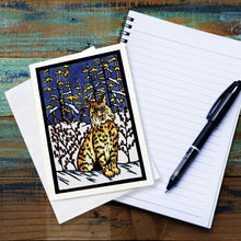 Load image into Gallery viewer, SA183: Bobcat in Snow - Pack of 6
