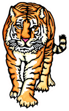 Load image into Gallery viewer, ST418: Tiger Sticker - Pack of 12
