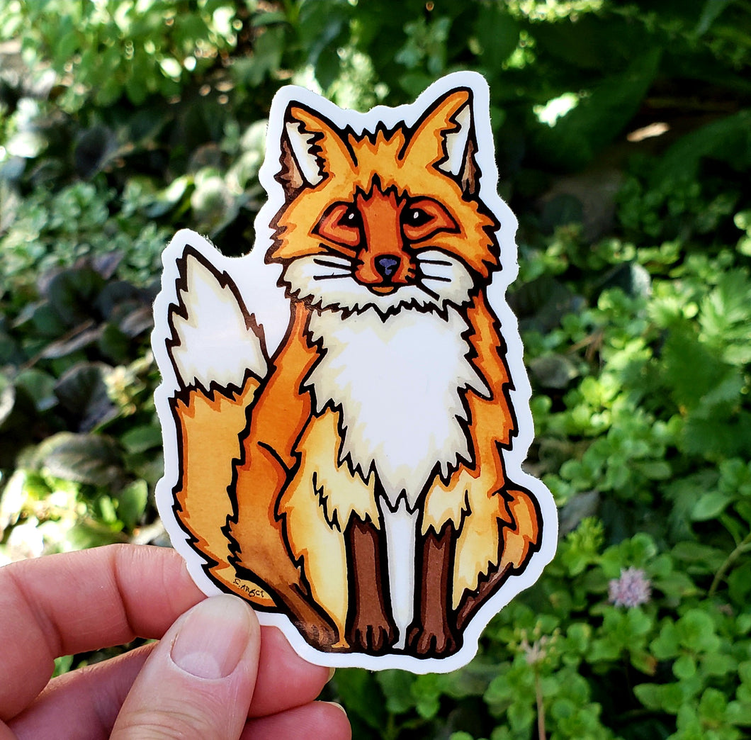 ST388: Fox Sticker - Pack of 12