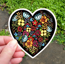 Load image into Gallery viewer, ST426: Flower Heart Sticker - Pack of 12
