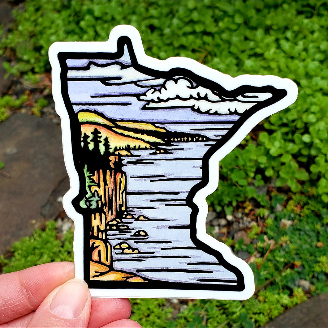 STK-MNLAKE: Minnesota Lake Sticker - Pack of 12