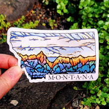 Load image into Gallery viewer, STMTALPEN: Montana State Alpenglow Sticker - Pack of 12
