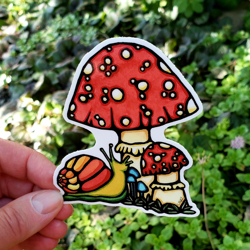 ST404: Mushroom Sticker - Pack of 12