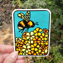 Load image into Gallery viewer, Bumble Bee Sticker - Sarah Angst Art Greeting Cards, Stickers, and More
