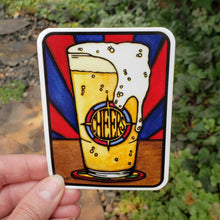 Load image into Gallery viewer, Cheers Beer Sticker - Sarah Angst Art Greeting Cards, Stickers, and More
