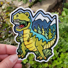 Load image into Gallery viewer, ST265: Happy T-Rex Sticker - Pack of 12
