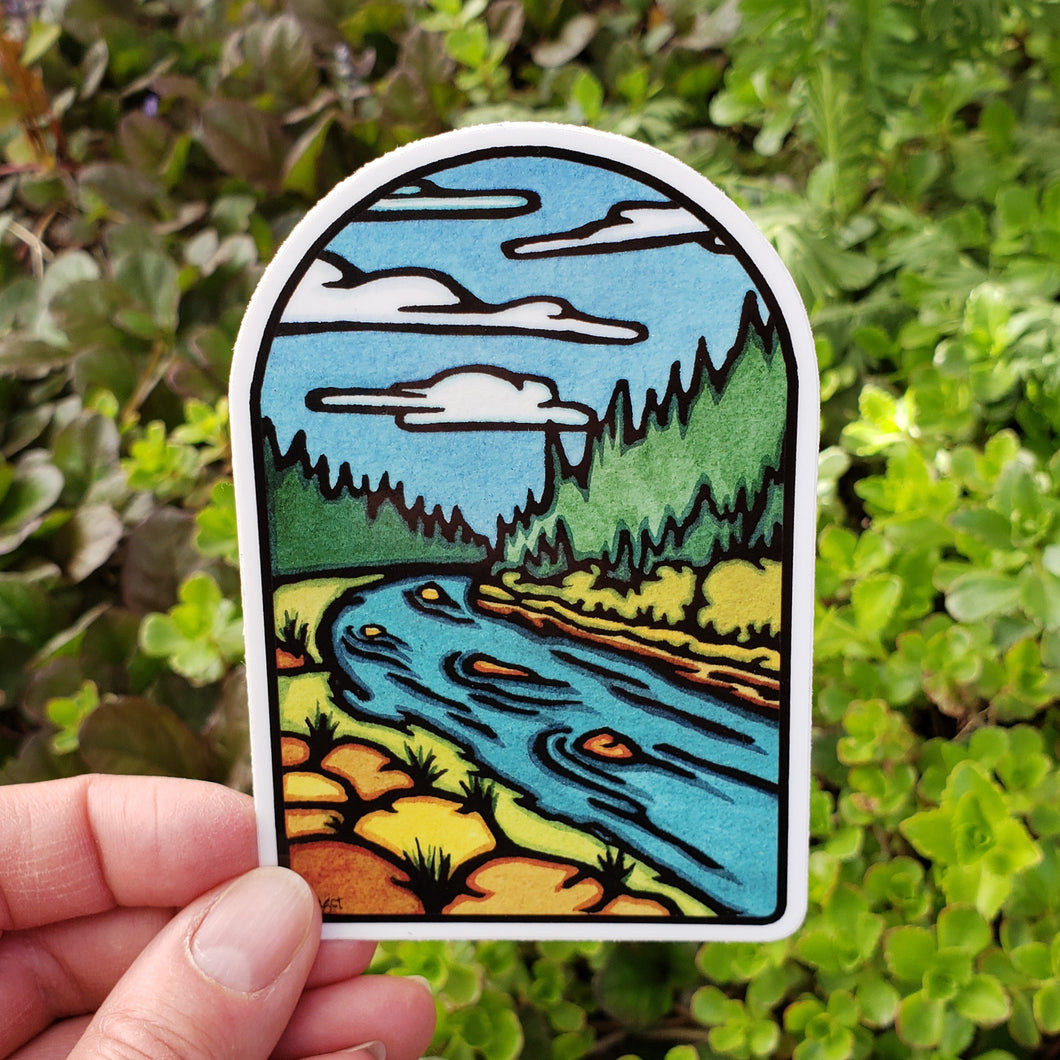 ST286: River Sticker - Pack of 12