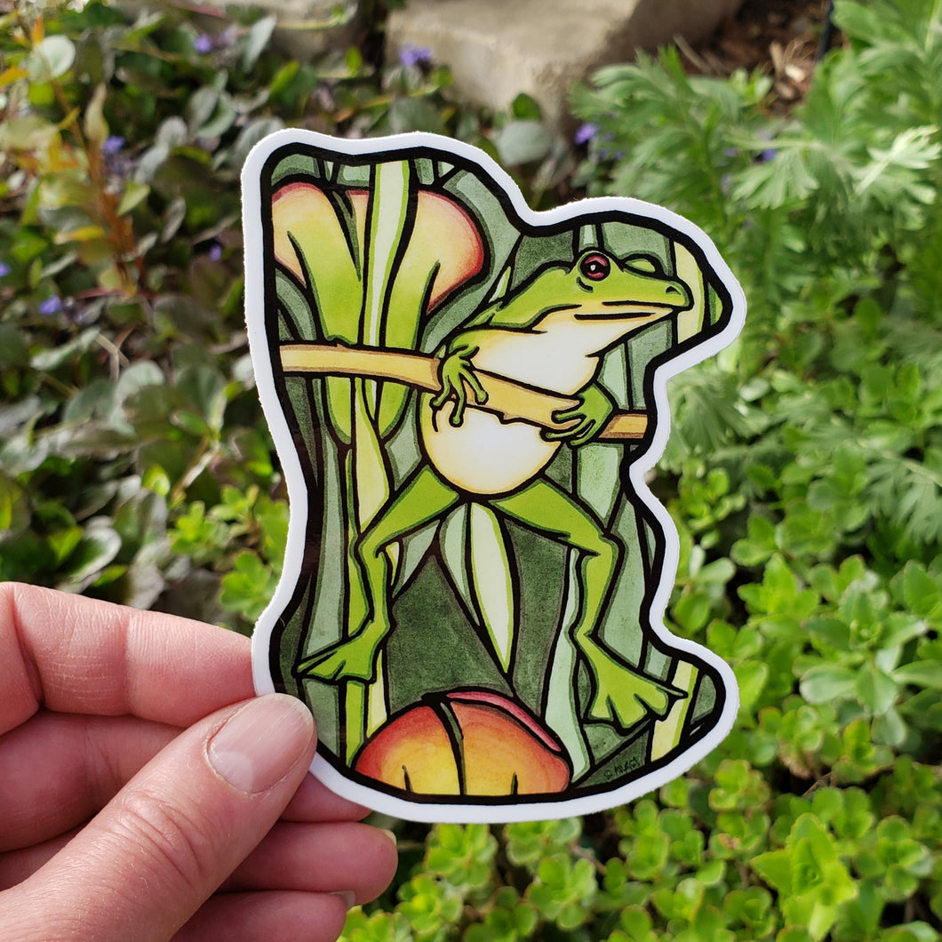 ST296: Frog Sticker - Pack of 12