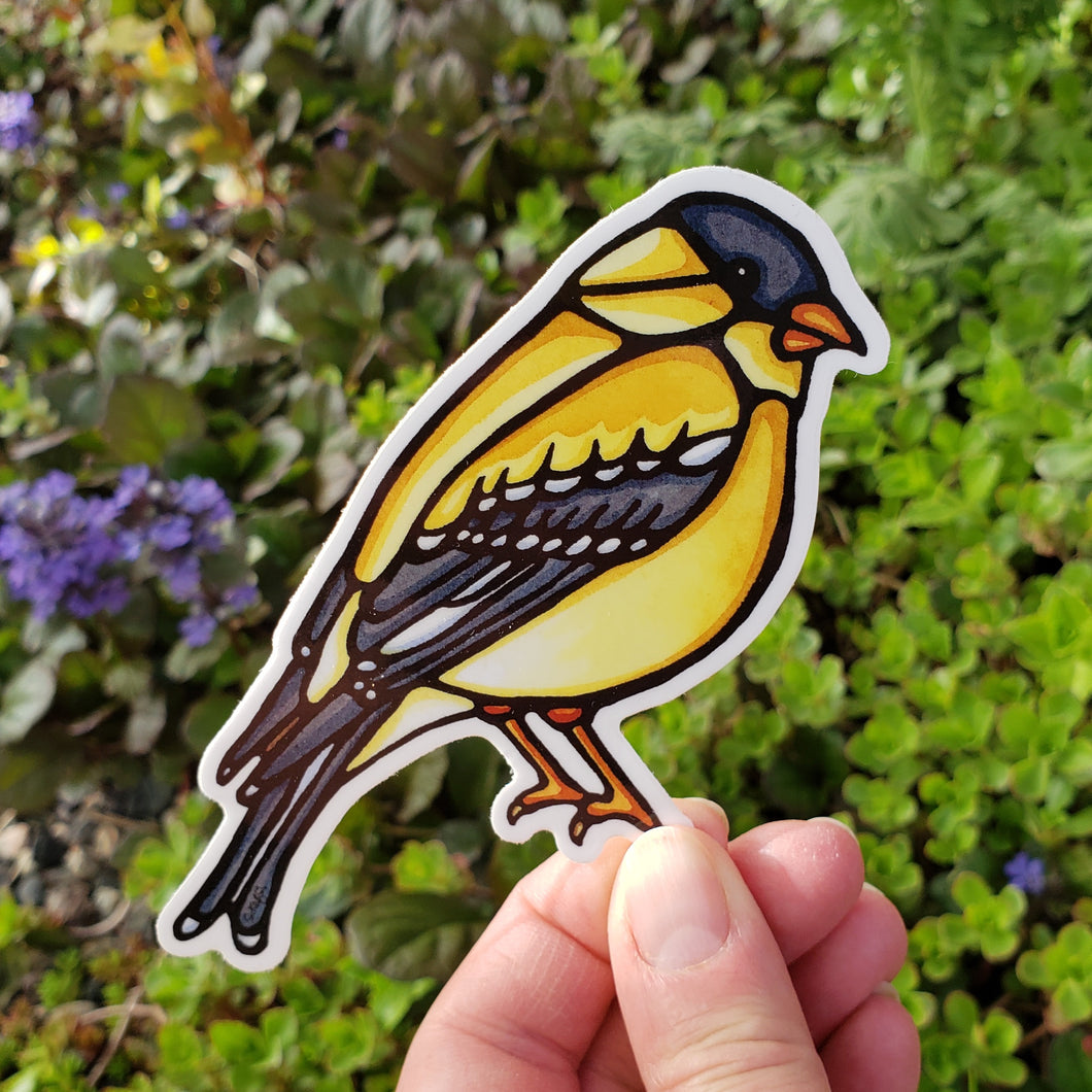 ST292: Yellow Bird Sticker - Pack of 12