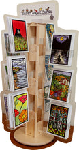 Load image into Gallery viewer, 24 Pocket (Pre Packed) Birch/Acrylic Greeting Card Spinner

