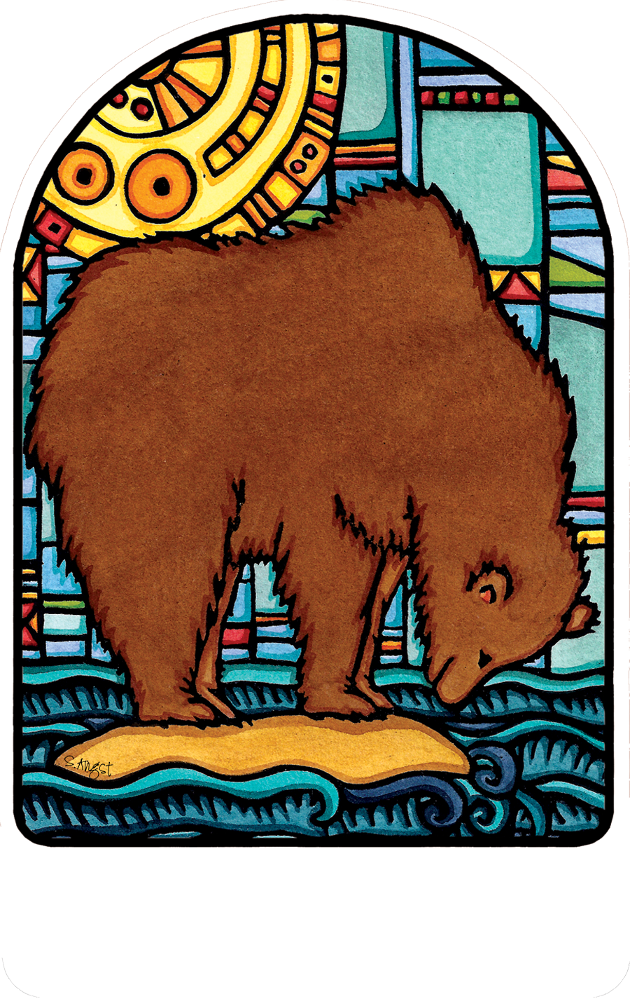 Name Dropped Sticker - Grizzly Bear