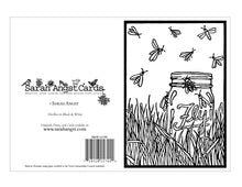 Load image into Gallery viewer, BW190 Fireflies Coloring Card
