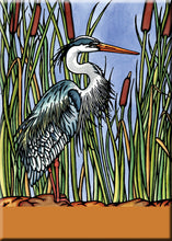 Load image into Gallery viewer, Name Dropped Magnet - Blue Heron
