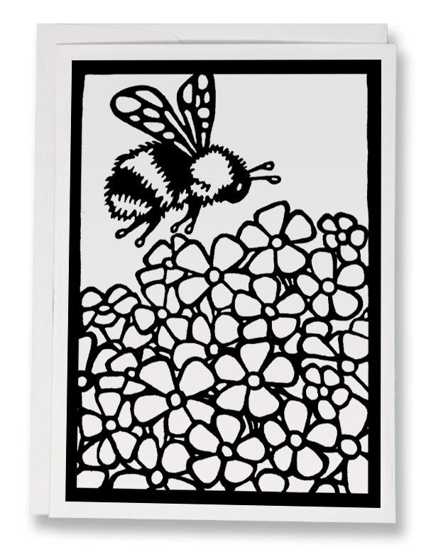 BW234 Bumble Bee Coloring Card