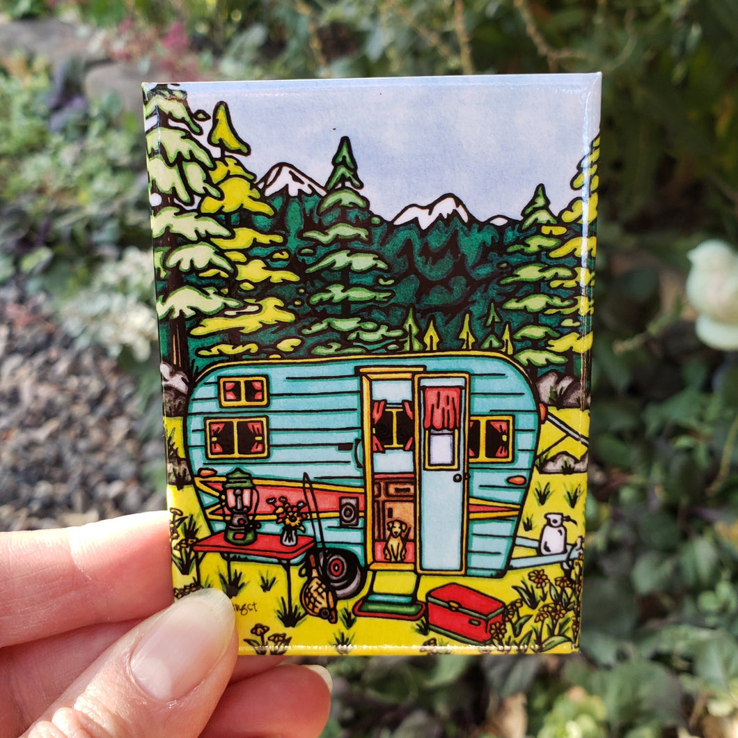 Vintage Camper Magnet - Set of 6