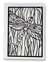 Load image into Gallery viewer, BW008 Dragonfly Coloring Card
