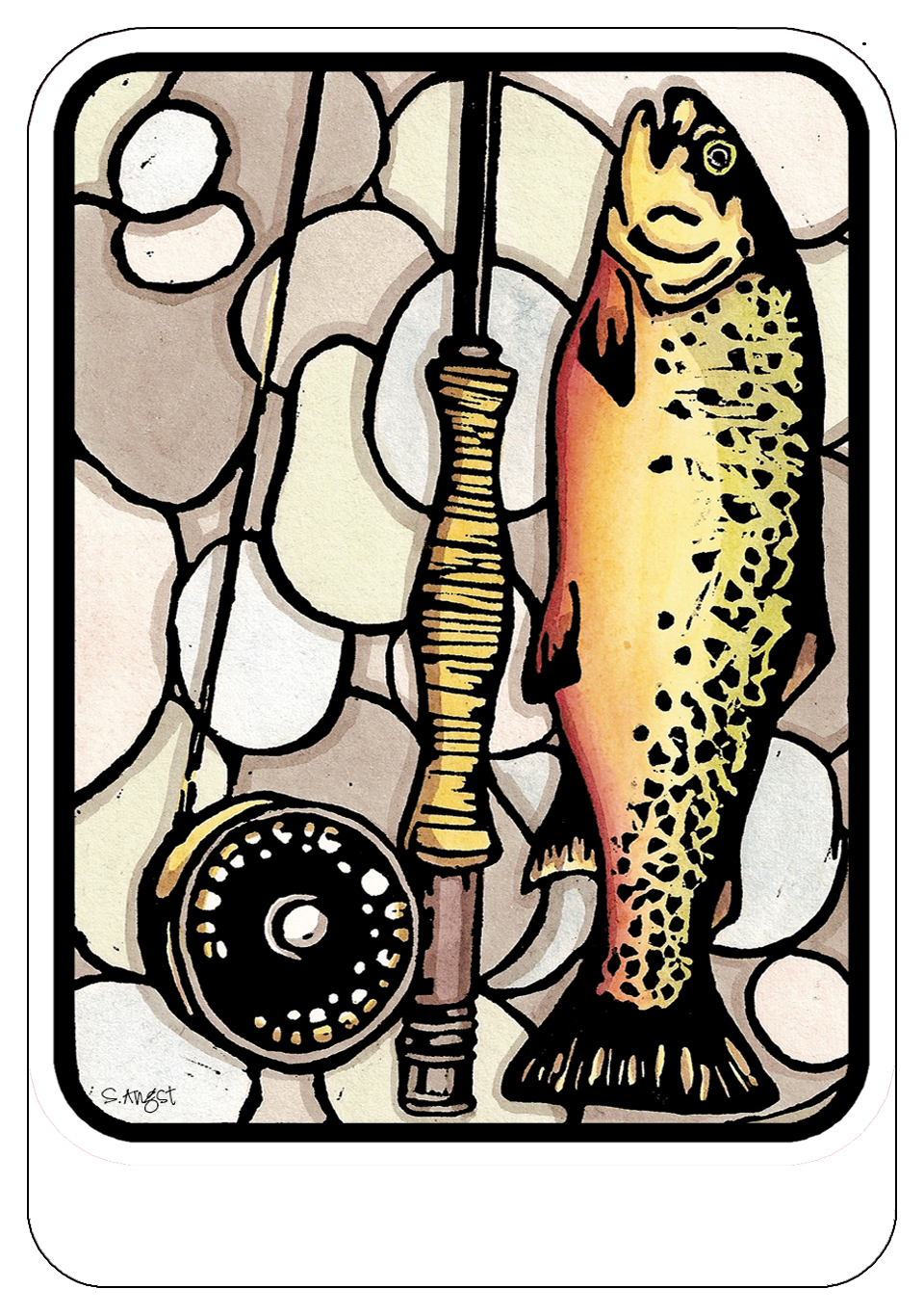 Name Dropped Sticker - Fish