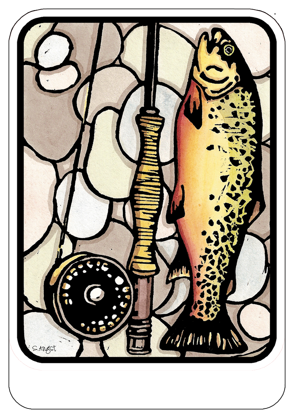 Name Dropped Sticker - QTY 250: Fish