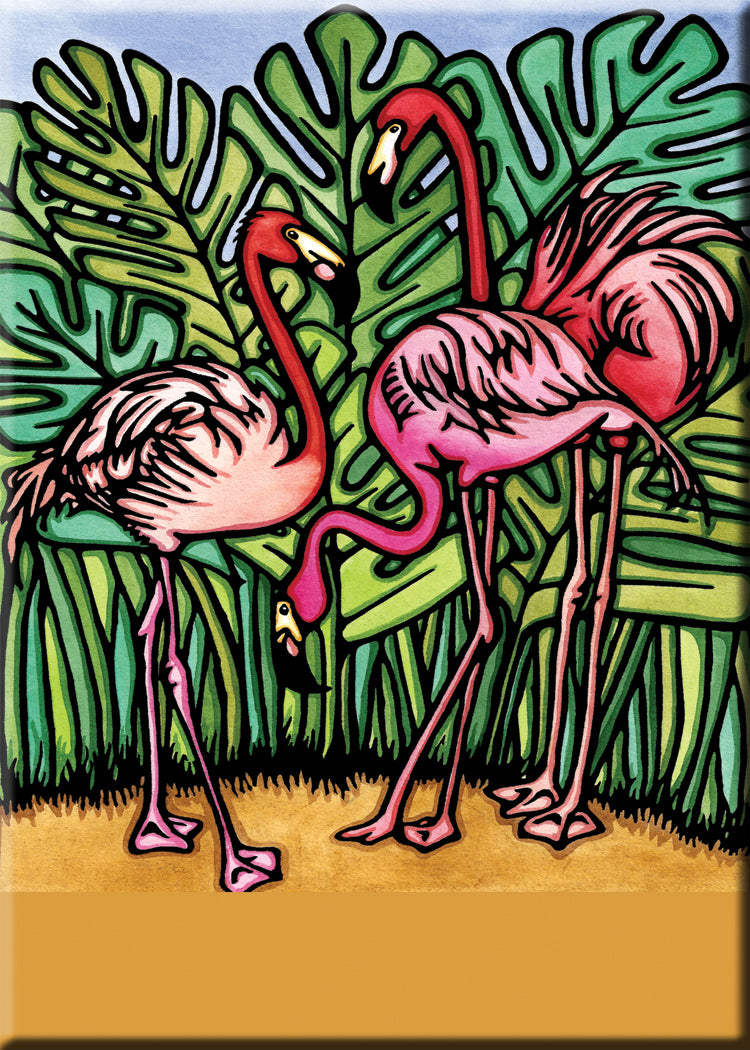 Name Dropped Magnet - Flamingos