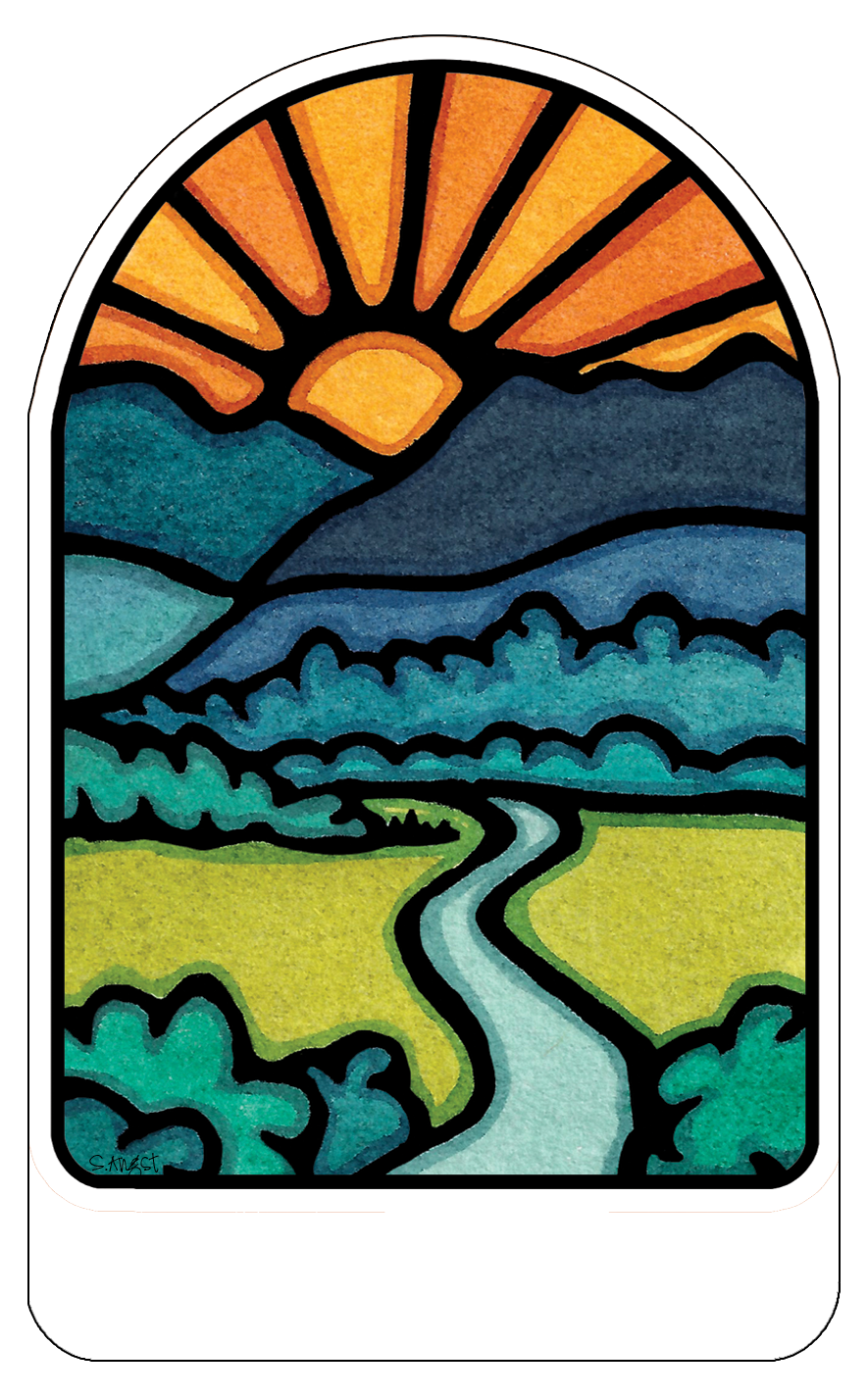 Name Dropped Sticker - QTY 250: Mountain Stream
