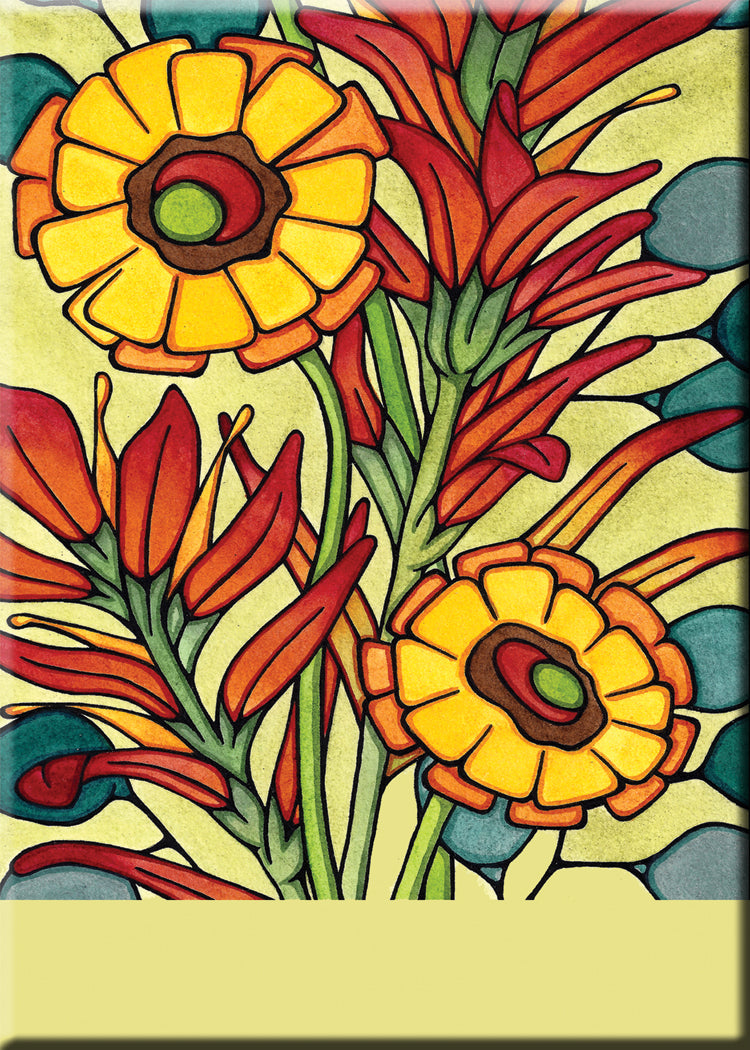Name Dropped Magnet - Indian Paintbrush