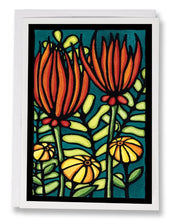 Load image into Gallery viewer, Fiery Flowers - 237 - Sarah Angst Art Greeting Cards, Giclee Prints, Jewelry, More
