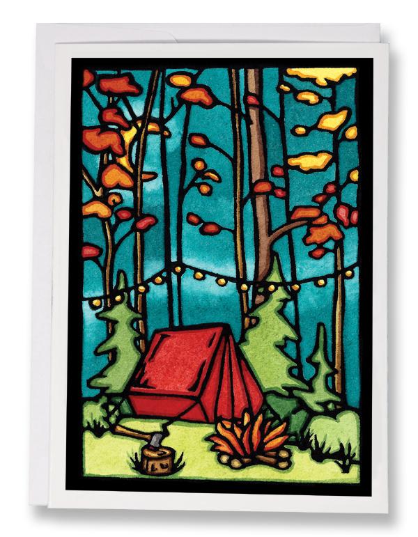 Evening at Camp - 238 - Sarah Angst Art Greeting Cards, Giclee Prints, Jewelry, More