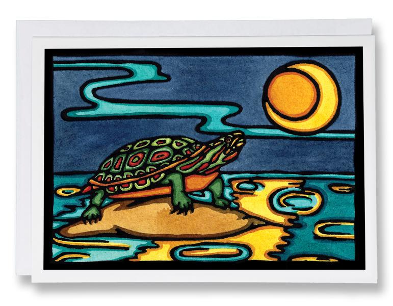 Turtle - 240 - Sarah Angst Art Greeting Cards, Giclee Prints, Jewelry, More