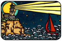 Load image into Gallery viewer, ST267: Lighthouse Sticker - Pack of 12
