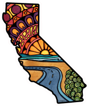 Load image into Gallery viewer, ST272: California State Sticker - Pack of 12
