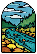 Load image into Gallery viewer, ST286: River Sticker - Pack of 12

